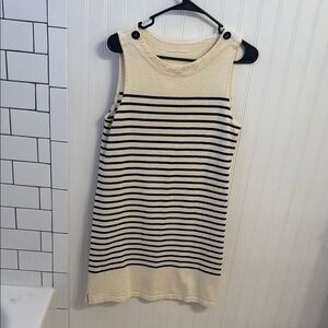 Polo by Ralph Lauren Black and White Ribbed Tank Top